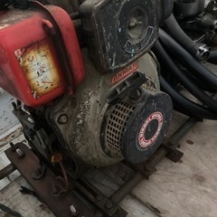 ディーゼルエンジン　ヤンマーL50ASES と噴霧の機械　ホースのセット