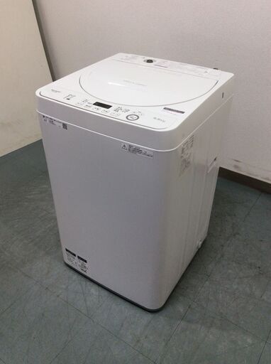 （5/25受渡済）JT8089【SHARP/シャープ 5.5㎏洗濯機】美品 2020年製 ES-GE5D 家電 洗濯 簡易乾燥付