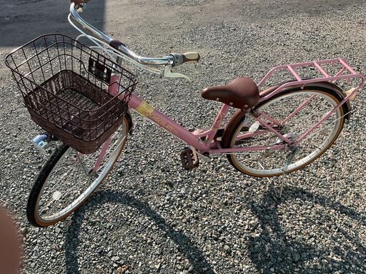 子供用自転車　24インチ　ピンク/ブラウン