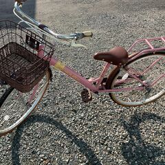 子供用自転車　24インチ　ピンク/ブラウン