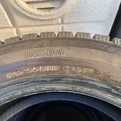 バリ山 スタッドレスタイヤ 4本セット  ブリザックVRX2 195/55R16 