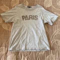 起毛ロゴTシャツ PARIS Lサイズ グレー