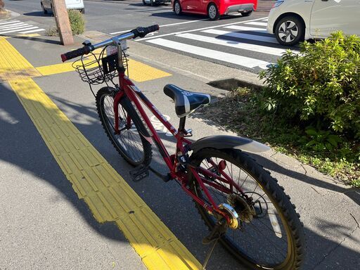 J033☆使用感有り☆子供自転車☆BRIDGESTONE☆6段変速☆24インチ