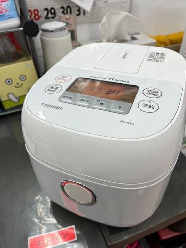 美品炊飯器3合IH炊飯器 TOSHIBA 東芝RC-5XL 2019年式 炊飯ジャー1356
