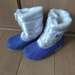 スノーブーツ 18cm 青色 雪遊び 防寒靴