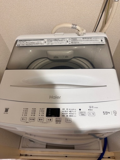 [美品]Haierの2022年製　洗濯機