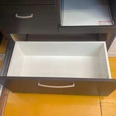 mpopレジ  エアレジ posレジ レシートプリンター-【リサイクルサービス八光】幅80㎝　ニトリ食器棚　コパンKB　ダークブラウン