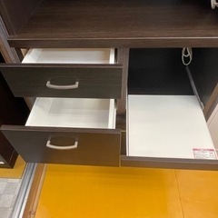 mpopレジ  エアレジ posレジ レシートプリンター-【リサイクルサービス八光】幅80㎝　ニトリ食器棚　コパンKB　ダークブラウン