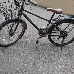 【美品】子ども用自転車（緑）　２４インチ