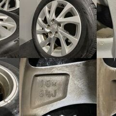 【BS BLIZZAK VRX 205/55R16】スタッドレス【トヨタ オーリス 純正ホイール 16インチ 6.5J5HPCD114.3+45】18年製　(MTF531) クレジットカード QRコード決済可能