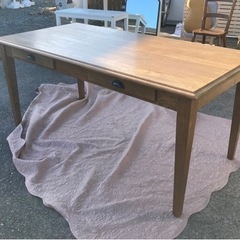 ダイニング テーブル 無垢　木　木製 机 卓　ビンテージ アンテ...