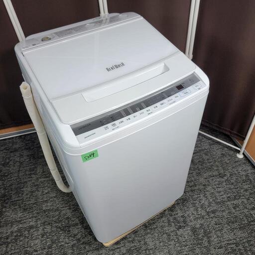 ‍♂️h060317売約済み❌5264‼️配送設置は無料‼️ナイアガラ洗浄✨最新2020年製✨日立 ビートウォッシュ 8kg 洗濯機