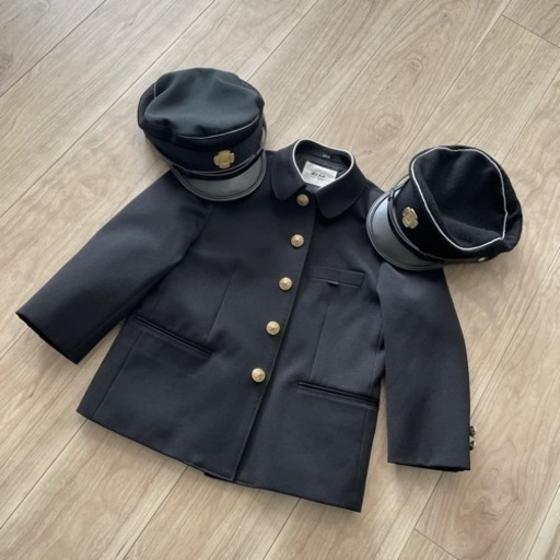 【美品】総社小学校 男の子125A学ラン\u0026冬夏帽子55サイズ