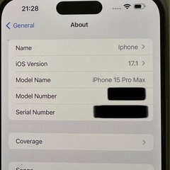 最新iPhone 15 pro max 本体、256GB SIMふりー、開封済み未使用