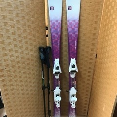 【引取】Salomon スキー板ストックセット　150