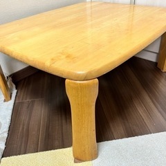 天然木　ローテーブル　W75×H33×D59cm