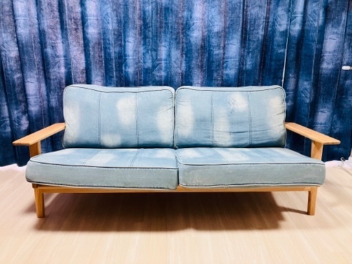 デニムソファ　Costa casa 2人掛けソファ Life】ウォッシャブルデニムソファ（2人掛け）｜西海岸テイスト