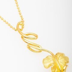 K18 デザイン ネックレス (リーフモチーフ) 品番n22-161