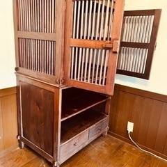 【アジアンレトロ家具】木製キャビネット