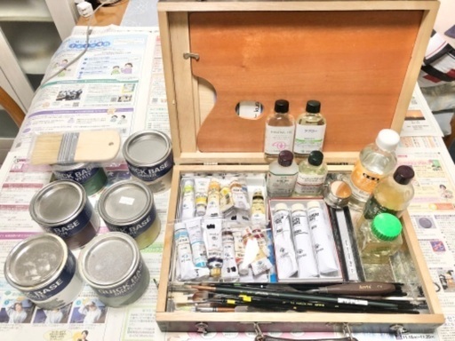 画材 油彩 油絵 油絵具 筆 下地剤など セット