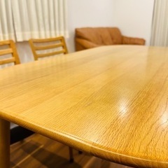 ダイニング5点セット　135×80楕円無垢（NR）＋GAチェア