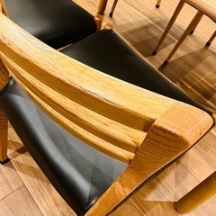 ダイニング5点セット　135×80楕円無垢（NR）＋GAチェア