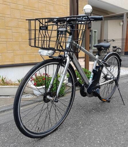 美車！！　電動アシスト自転車　パナソニック　MOBE5 シルバー　28インチ　バッテリー良品　12Ah  充電器付き