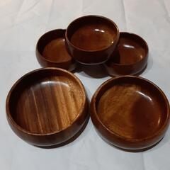 木製の皿　5枚セット