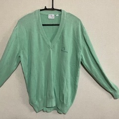 トラサルディ　紳士用セーター　薄いグリーン(合物)