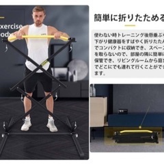 ぶら下がり健康器 鉄棒 懸垂マシン 折りたたみ式 コンパクト スペースを取らない ディップス　多機能 背筋伸ばし 懸垂 筋肉