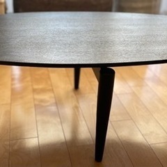 【ネット決済】【ブラック・黒】フランフラン購入オーバル型ローテーブル