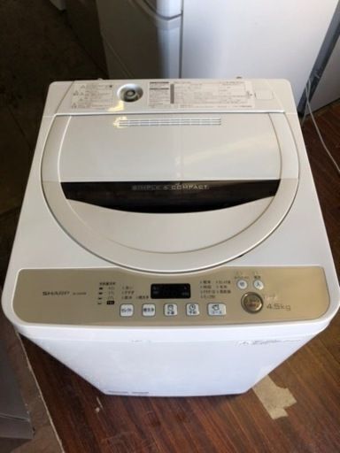 購入者決めました　シャープ 全自動洗濯機 4.5Kgタイプ ベージュ ES-GE45R-C