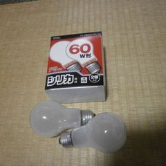 無償/６０Ｗ２個・シリカ電球・/北区より