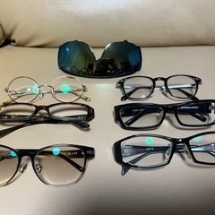 メガネ６本　サングラス１本(メガネの上から着用可)  セット　眼鏡