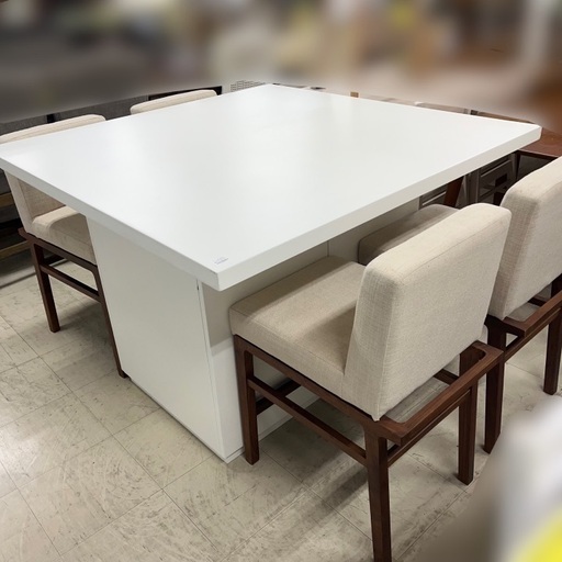 J3299 値下しました！　人気！ACTUS アクタス OWNシリーズ  OWN-F WORK TABLE ダイニングテーブルセット ワークテーブル カウンターテーブル 椅子4脚付 テーブル単体新品参考価格149,000円 クリーニング済み