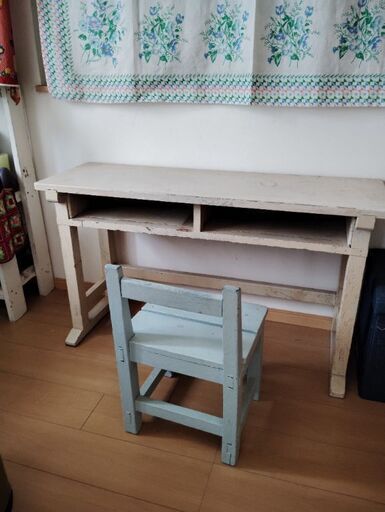昭和レトロ家具 学校机 椅子 セット
