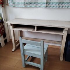 昭和レトロ家具 学校机 椅子 セット