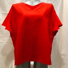 レディース　カットソー　レッド　赤　半袖　夏物　大きいサイズ　３L
