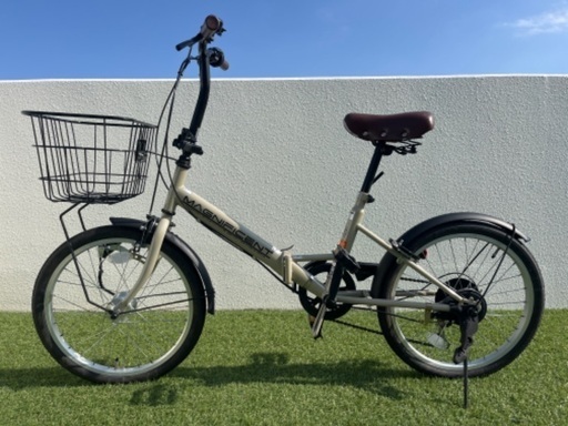 【受け渡し予定者決まりました。】折り畳み自転車（ミニベロタイプ）カラー:ベージュ