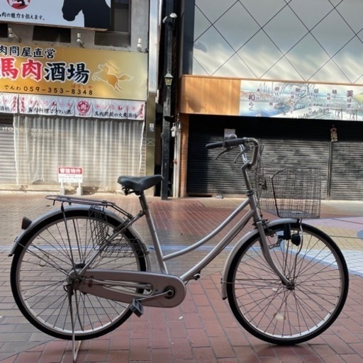 【県内最安値❗️早い者勝ち】 ママチャリ 26インチ タイヤ前後新品 LEDライト