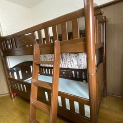 【決まりました】KOIZUMI   はしご付き二段ベッド   木...