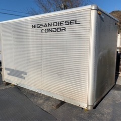 No.828 アルミバン 2ｔ 車 アルミ 箱 バイク 倉庫 トラック コンテナ 米 保管庫 物置 DIY