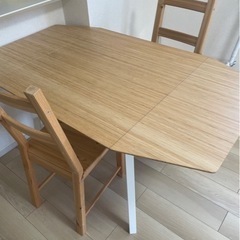 IKEA ドロップリーフテーブル 椅子付き