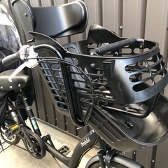 売切■子供乗せ自転車 BAA3人乗り対応 ママフレロック 後ろ同乗器 レインカバー付き オートライト変速付きブラック