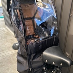 売切■子供乗せ自転車 BAA3人乗り対応 ママフレロック 後ろ同乗器 レインカバー付き オートライト変速付きブラック