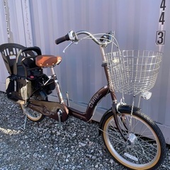 【都内千葉市引取限定】チャイルドシート付きママチャリ 20インチ 3段変速