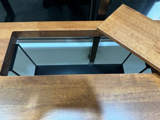 ほぼ未使用】KANADEMONO ラバーウッド ブラウン 配線トレー付き② - 机 