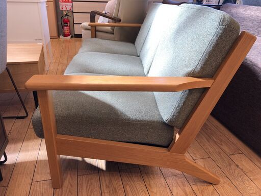 UNICO 3人掛けｿﾌｧｰ ｸﾞﾘｰﾝ 【ﾄﾚﾌｧｸ桶川店】