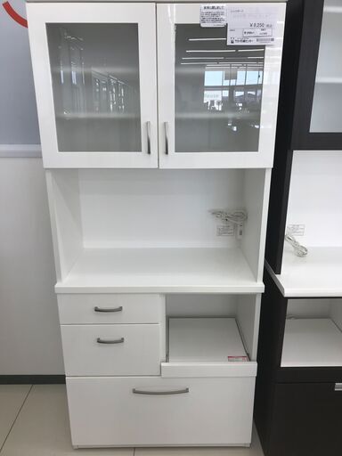 ★ジモティ割あり★  レンジボード ホワイト H180.5×D42×W80 クリーニング済み HJ1905