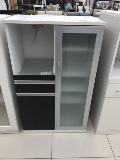 ★ジモティ割あり★ 株式会社高橋木工所 レンジ台 ダークブラウン H116×D42×W70.5 クリーニング済み HJ1906